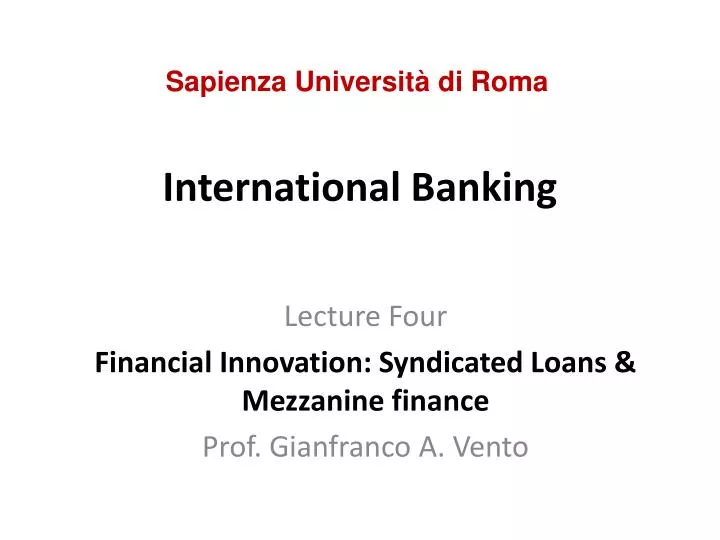 international banking