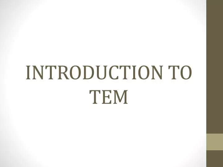 introduction to tem