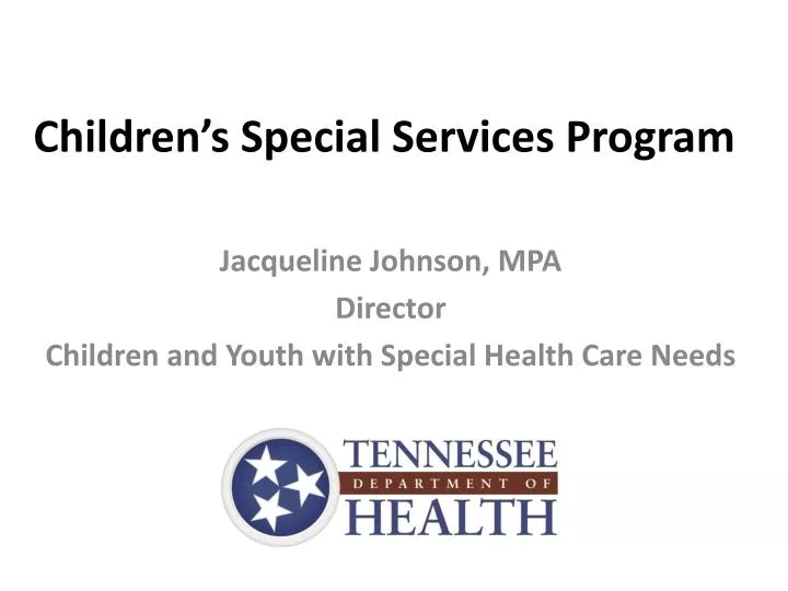 children s special services program