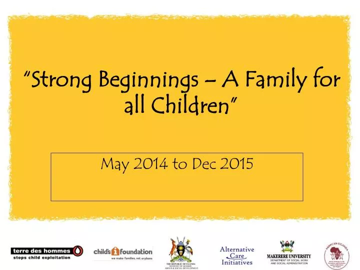 strong beginnings a family for all children