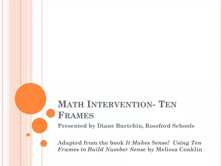 math intervention ten frames