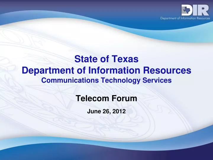 state of texas department of information resources communications technology services