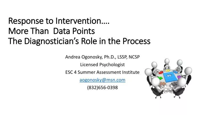 response to intervention more than data points the diagnostician s role in the process