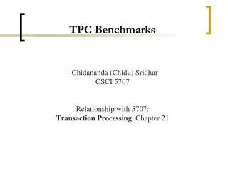 TPC Benchmarks