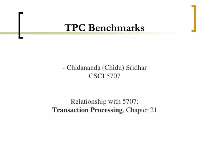 tpc benchmarks