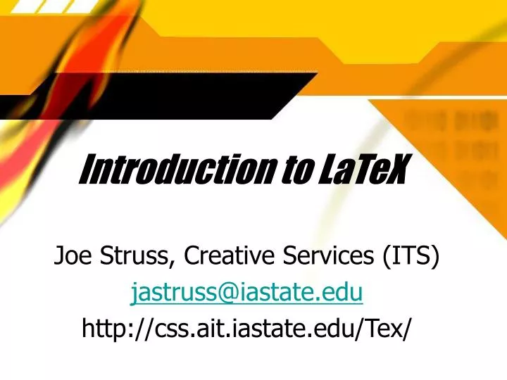 introduction to latex