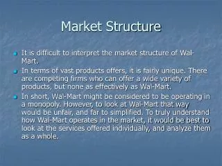 Market Structure