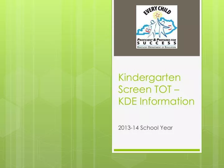 kindergarten screen tot kde information