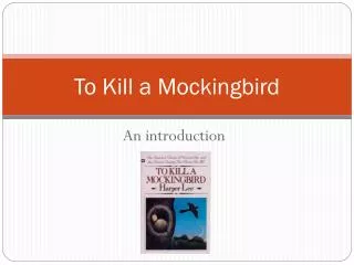 To Kill a Mockingbird