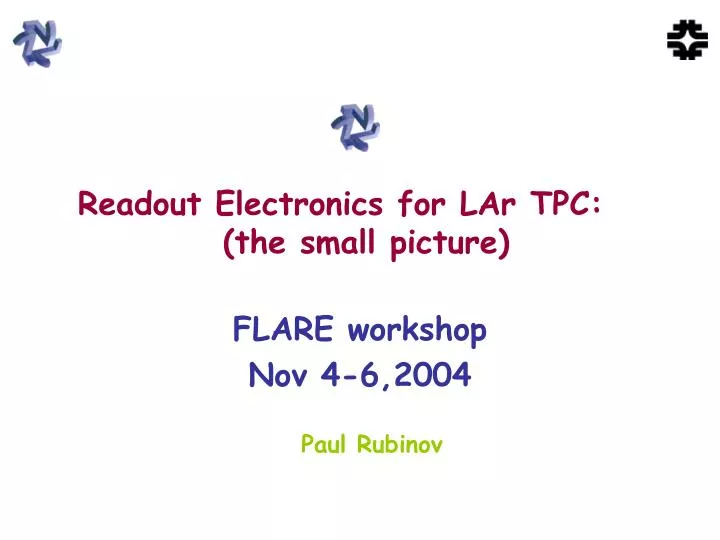 readout electronics for lar tpc the small picture