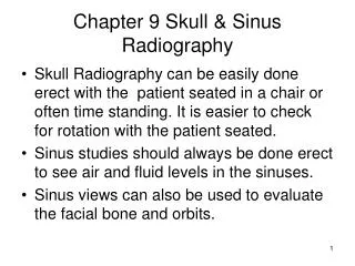 Chapter 9 Skull &amp; Sinus Radiography
