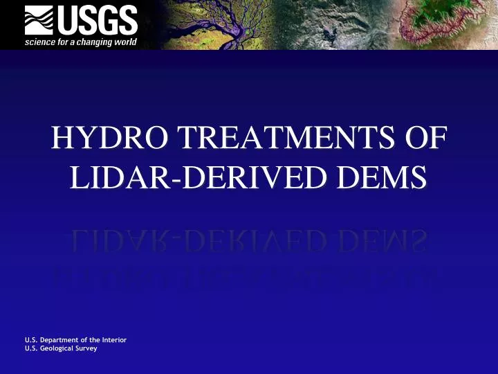 hydro treatments of lidar derived dems