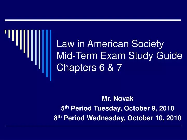 law in american society mid term exam study guide chapters 6 7
