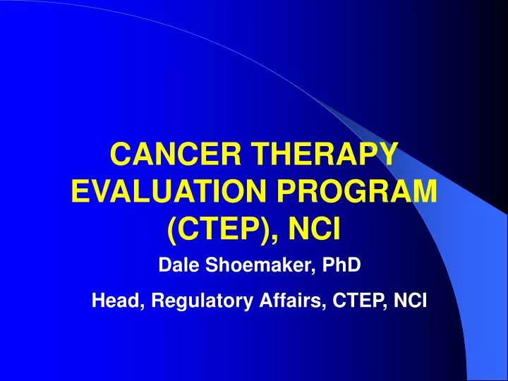 cancer therapy evaluation program ctep nci