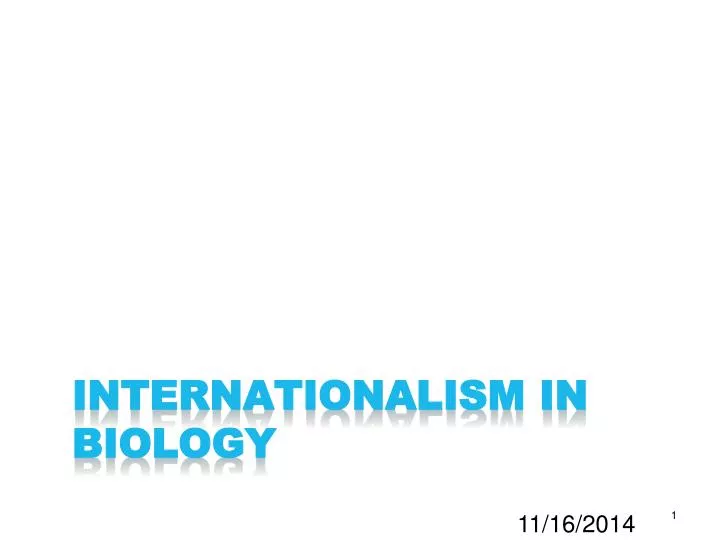 internationalism in biology