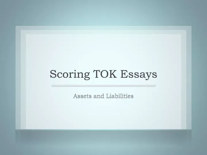 scoring tok essays