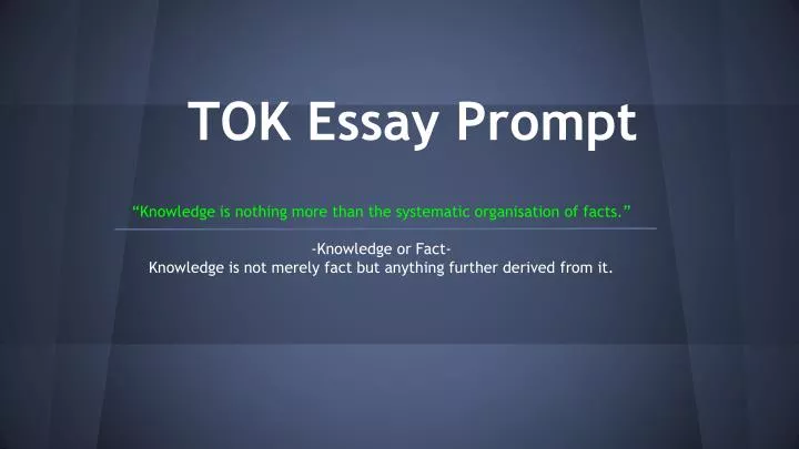 tok essay prompt