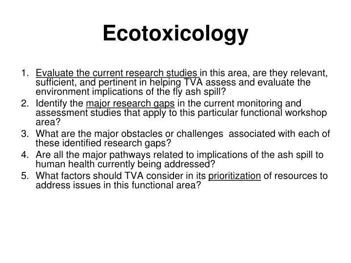 ecotoxicology