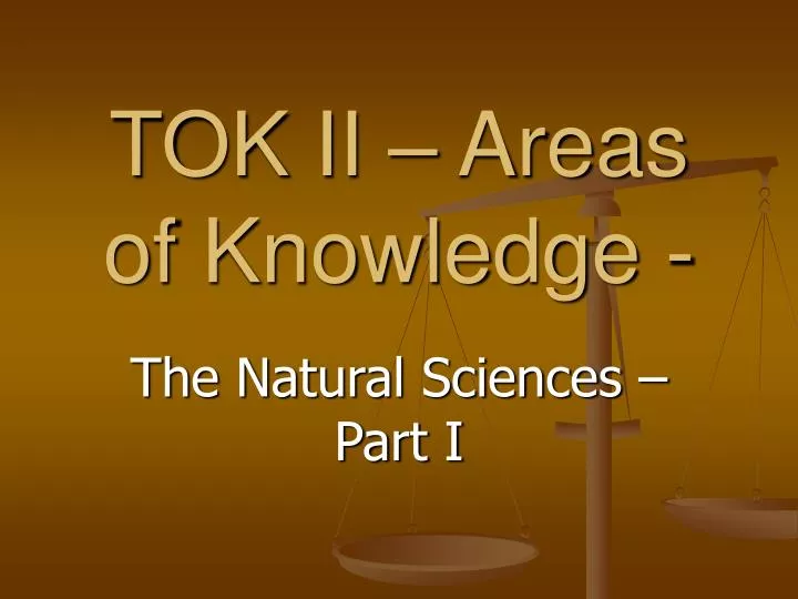 tok ii areas of knowledge