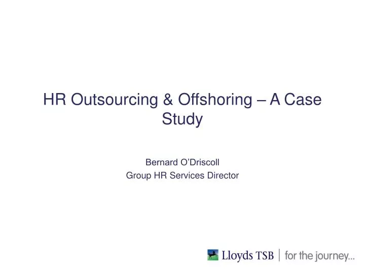 hr outsourcing offshoring a case study