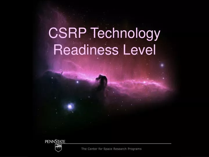 csrp technology readiness level