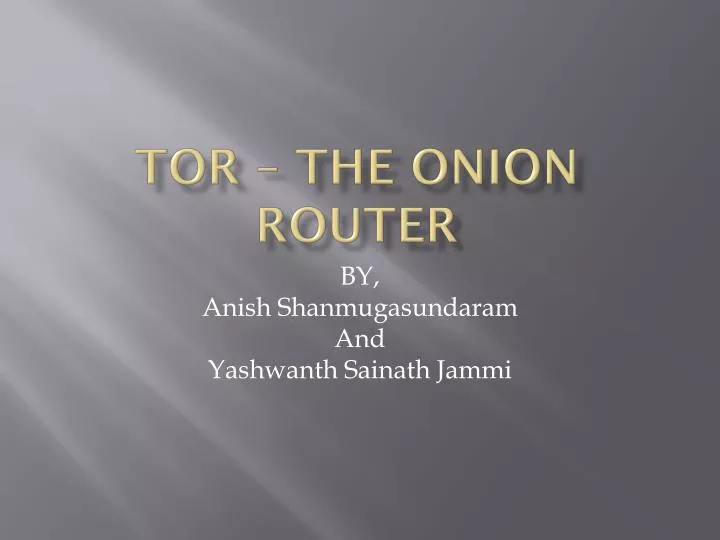 tor the onion router