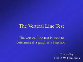 The Vertical Line Test