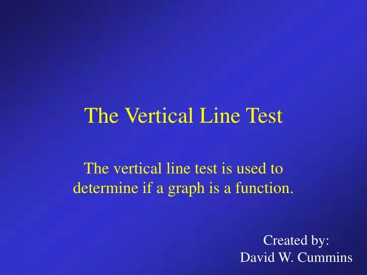 the vertical line test