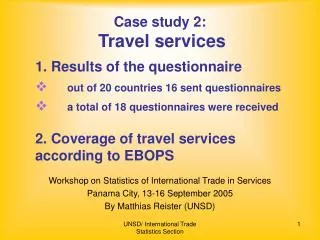 Case study 2: Travel services