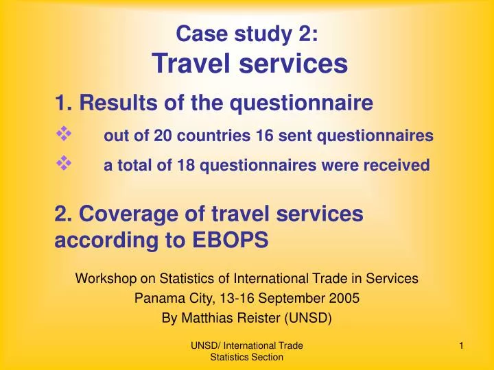 case study 2 travel services