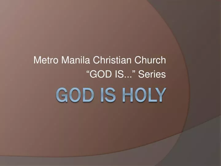 metro manila christian church god is series
