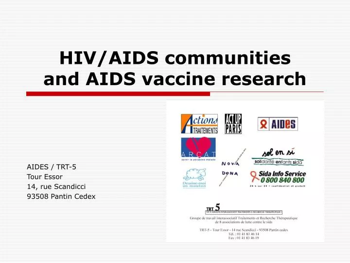 hiv aids communities and aids vaccine research
