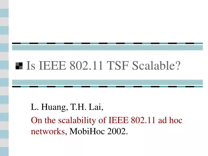 is ieee 802 11 tsf scalable