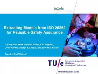Extracting Models from ISO 26262 for Reusable Safety Assurance