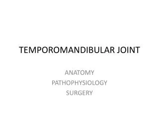 temporomandibular joint