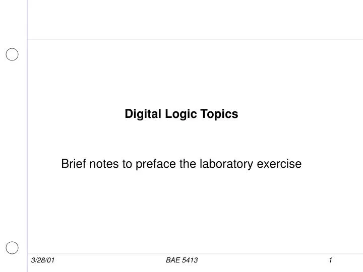 digital logic topics