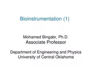 Bioinstrumentation (1)