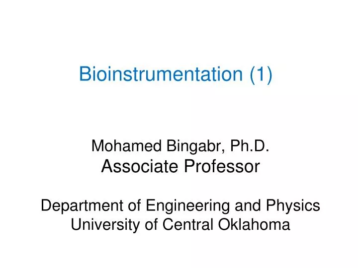 bioinstrumentation 1