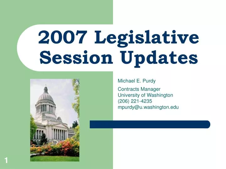 2007 legislative session updates