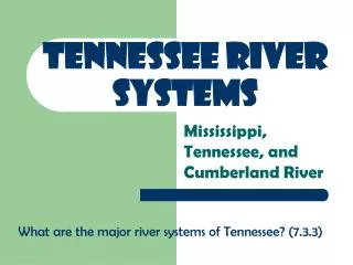 Tennessee River Systems