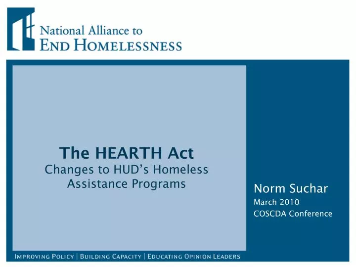 the hearth act changes to hud s homeless assistance programs