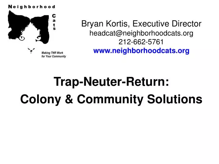 bryan kortis executive director headcat@neighborhoodcats org 212 662 5761 www neighborhoodcats org