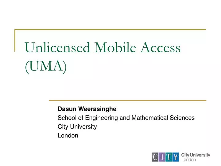 unlicensed mobile access uma