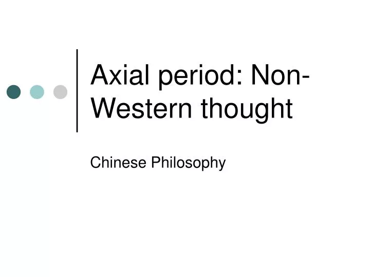 axial period non western thought