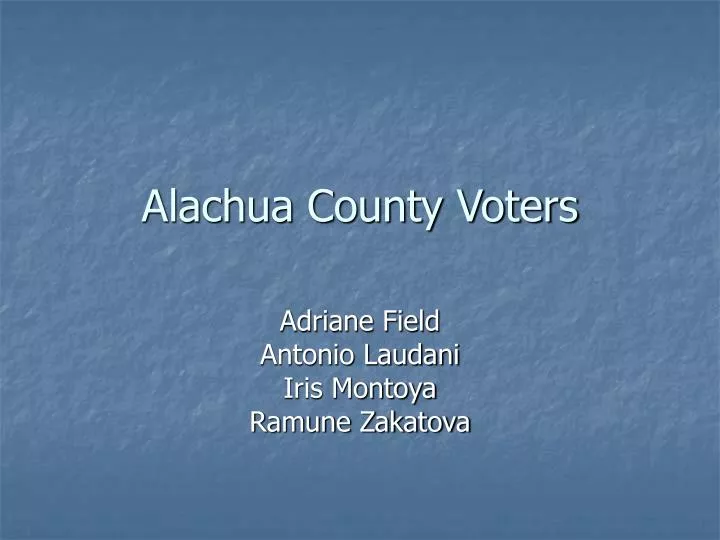 alachua county voters