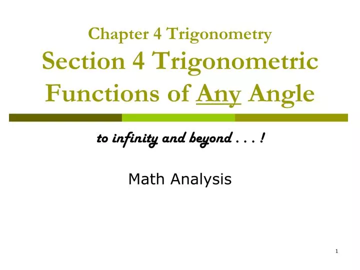 chapter 4 trigonometry section 4 trigonometric functions of any angle
