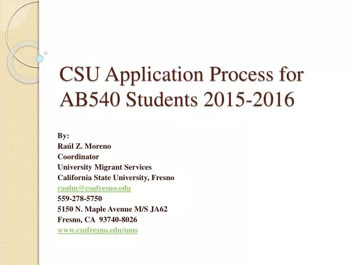 csu application process for ab540 students 2015 2016