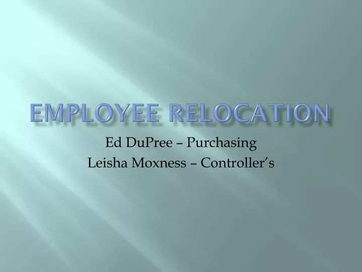 employee relocation