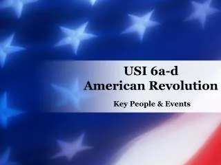 USI 6a-d American Revolution