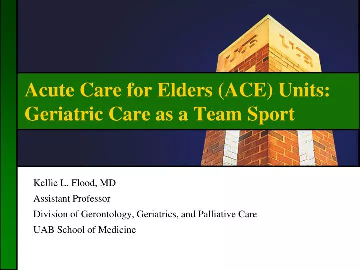 acute care for elders ace units geriatric care as a team sport